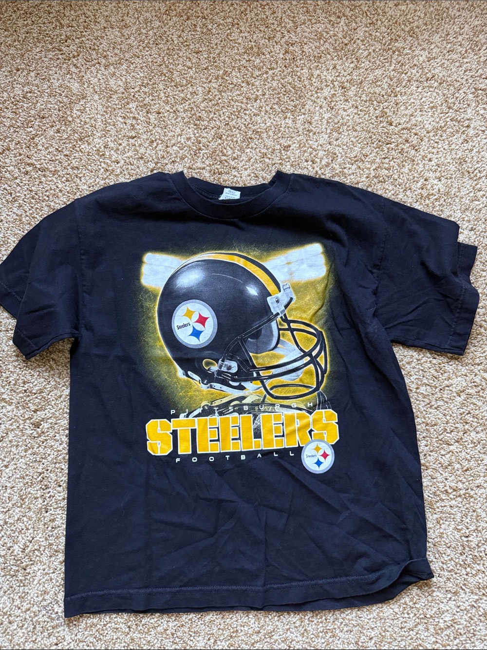 Pittsburgh Steelers Black Graphic Kids Tee